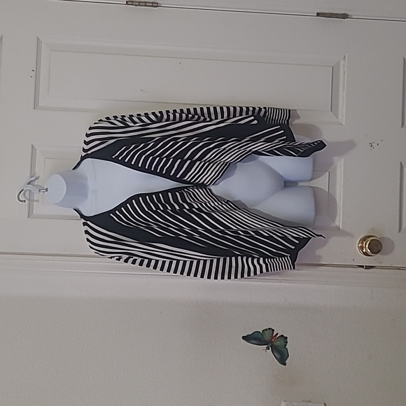 Womens Alfani striped short draped cardigan - Picture 3 of 5